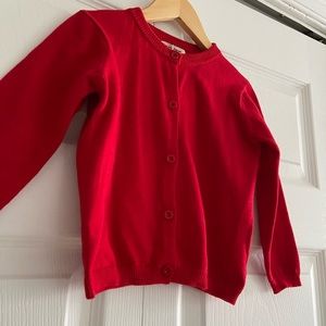 Toddler Red Cardigan Sweater